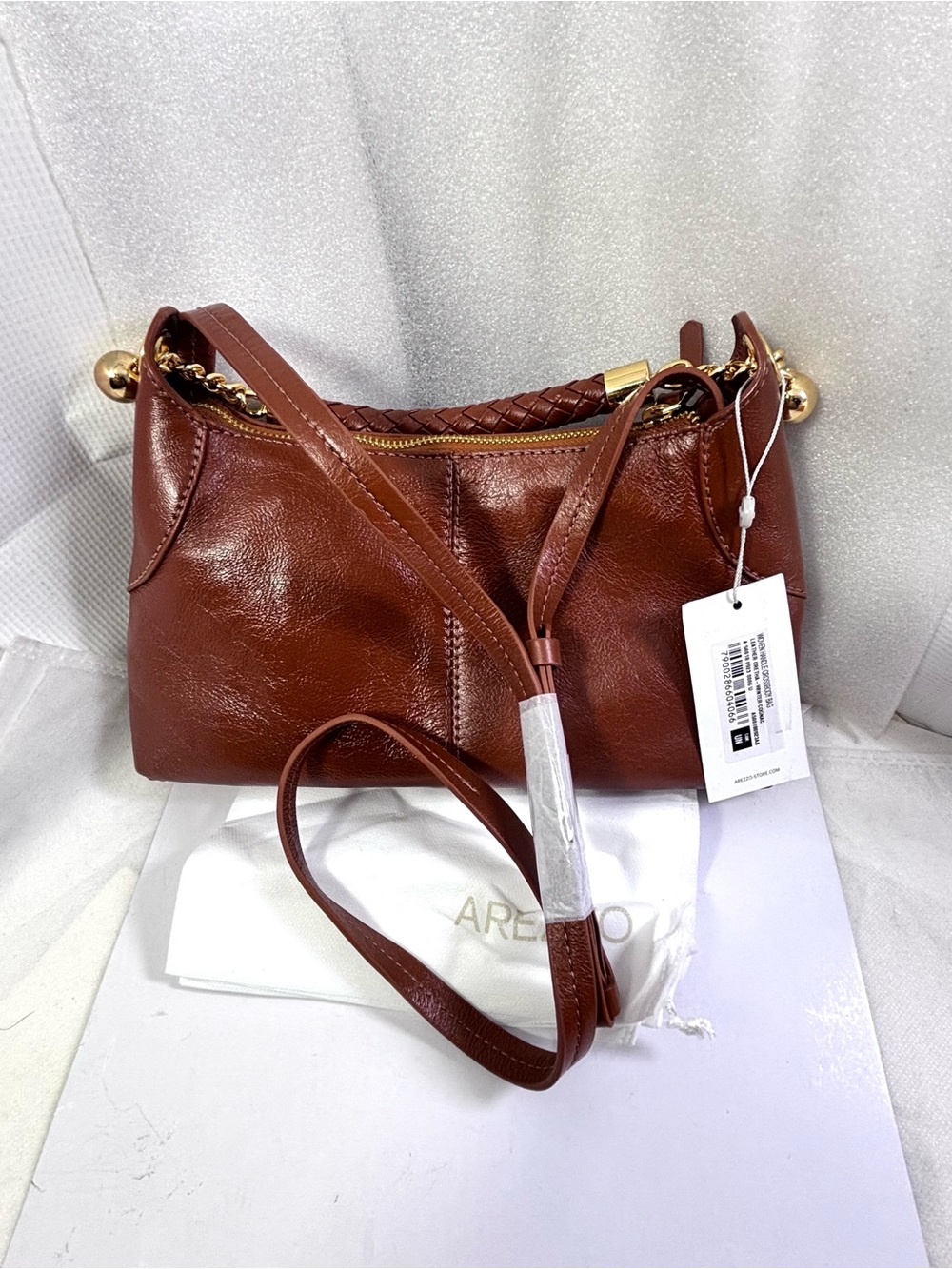 Arezzo Sloane Sm Leather C/B. Cognac. - Picture 6 of 11
